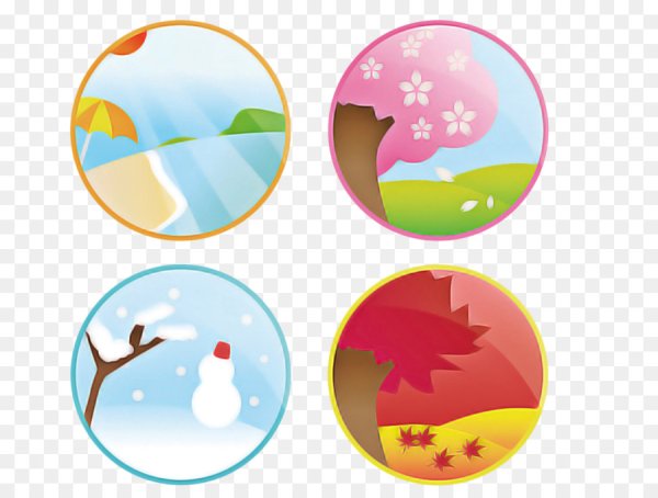 Времена года значки