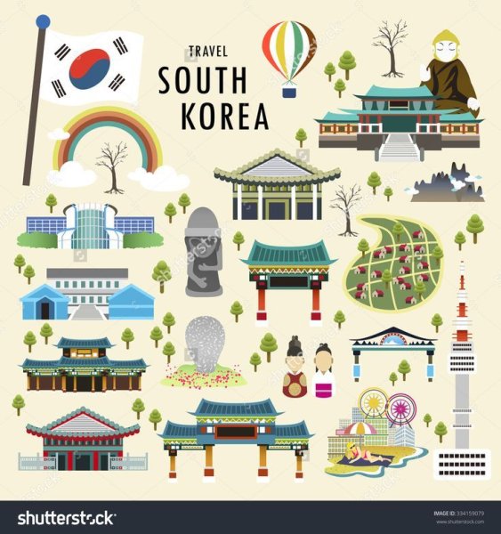 Рисунок корейской кухни в стиле