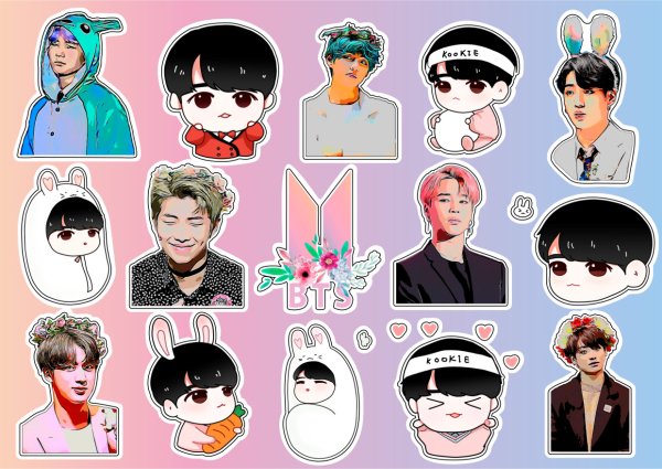Корейские Стикеры