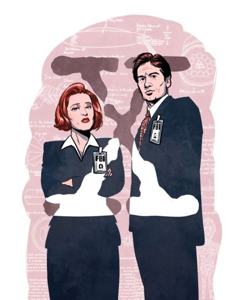 Малдер и Скалли арт