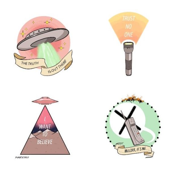 X files Stickers пришелец