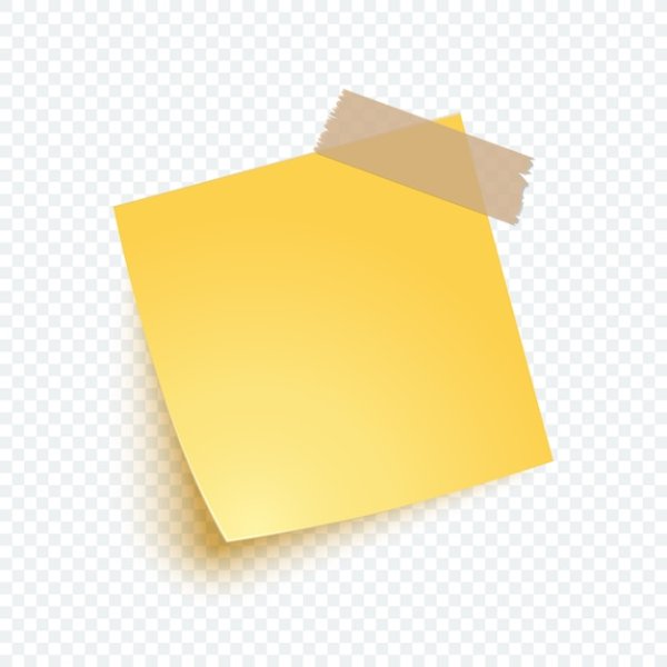 Наклейка бумага желтая