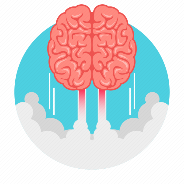 Мозг наклейка