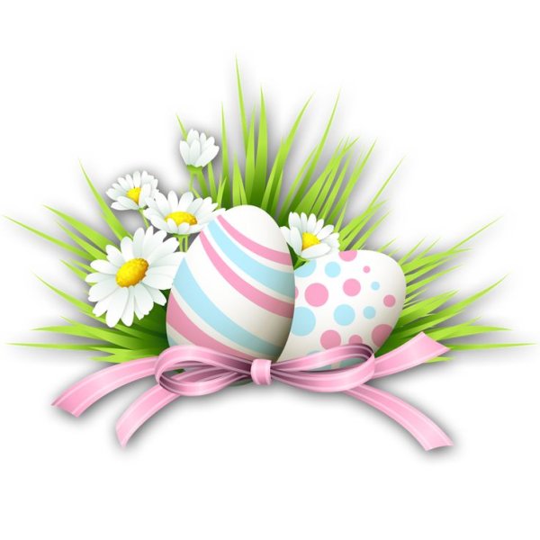 Пасхальные на прозрачном фоне