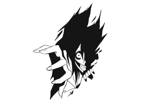 Аниме Стикеры чб