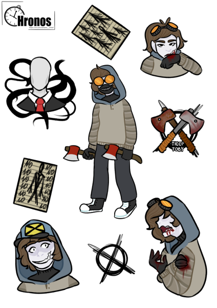 Крипипаста Джефф черно белое