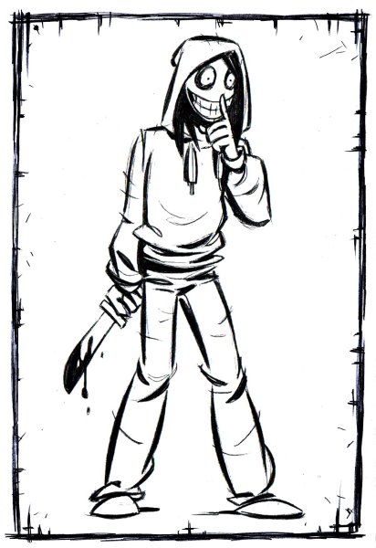 Страшная улыбка на прозрачном фоне