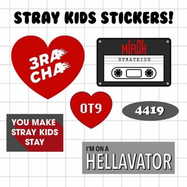 Наклейки Stray Kids для распечатки