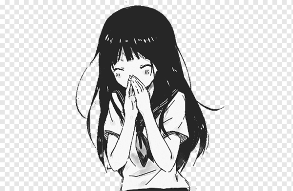 Наклейки аниме черно белые