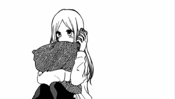 Аниме наклейки чб