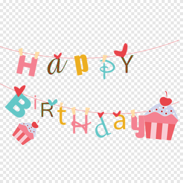 Стикеры с днем рождения без фона