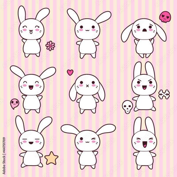 Кролик идея для рисунков легко маленькие