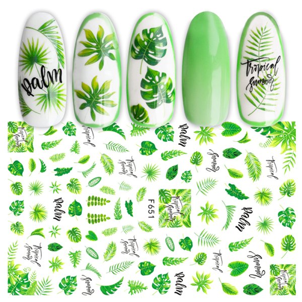 Летние наклейки на ногти
