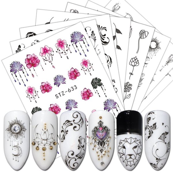 Маникюр с наклейками