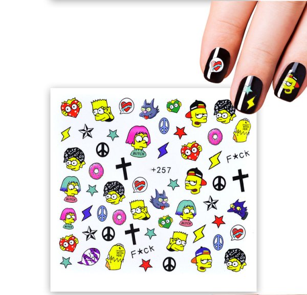 Маленькие наклейки для маникюра