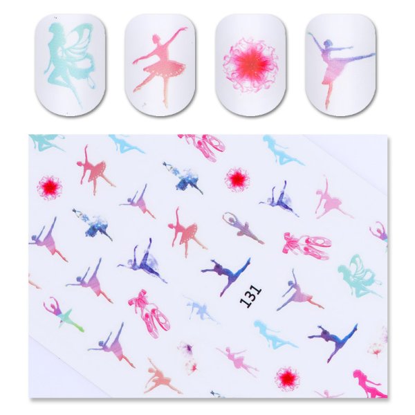 3д наклейки на ногти балерина