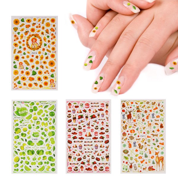 Гелевые наклейки на ногти