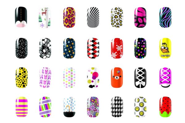 Макет для печати наклеек для ногтей