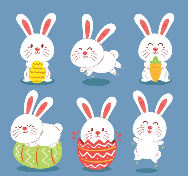 Разноцветные зайчики