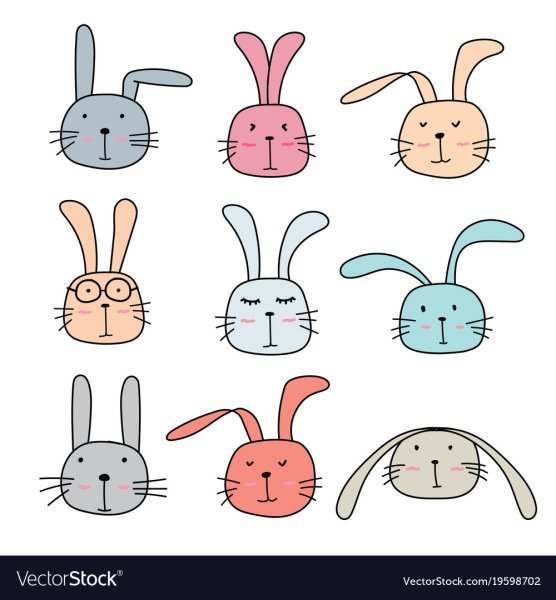 Идеи для наклеек зайчики