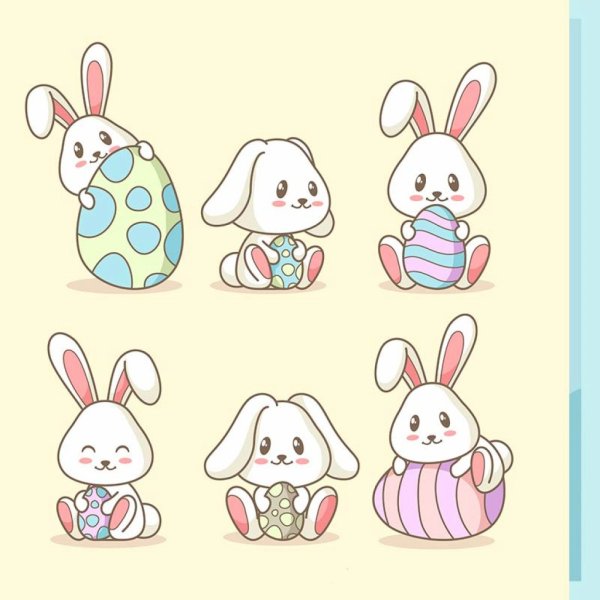 Пасхальный зайчик вектор