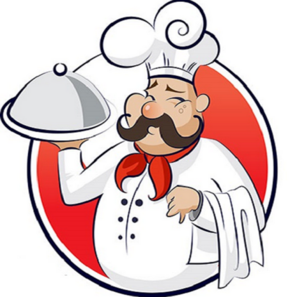 Повар с пиццей вектор