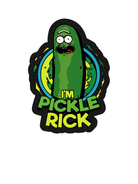 Pickle Rick наклейка металлическая