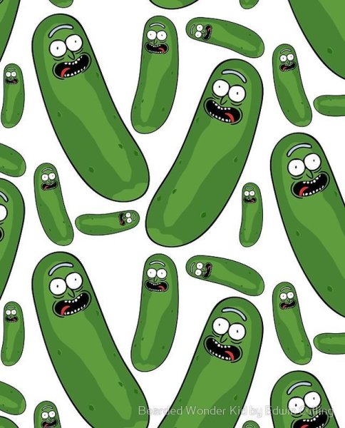 Огурчик Рик приклеен