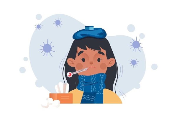 Векторная иллюстрация простуда