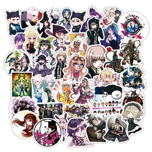 Стикеры Данганронпа без цветные