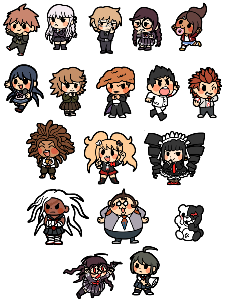 Наклейки Данганронпа v3