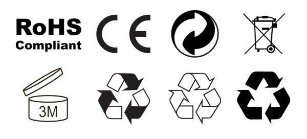 Векторные значки для упаковки