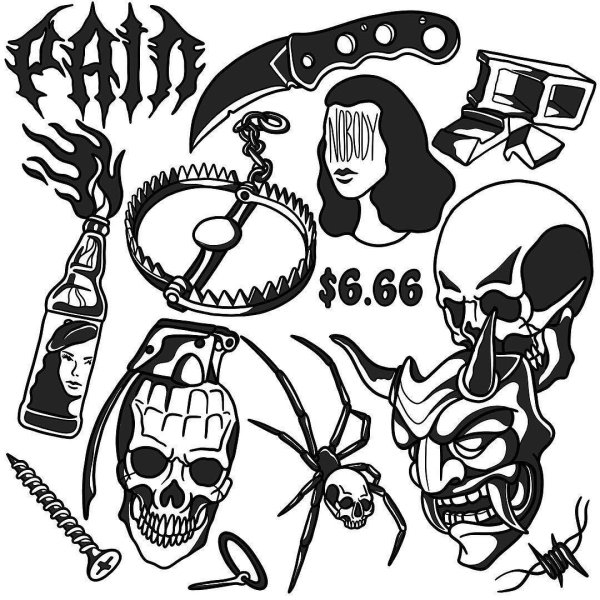 Тату в стиле хендпоук