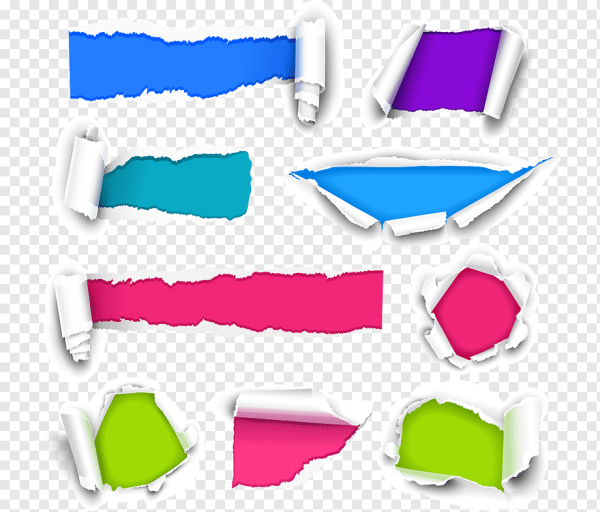 Рваная бумага стикер