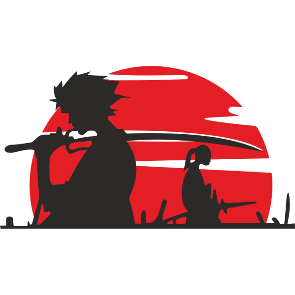 Наклейка Самурай на авто