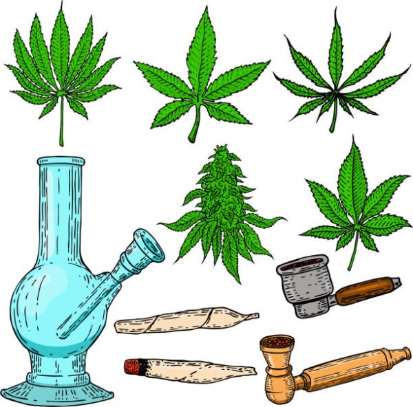 Наклейки марихуана