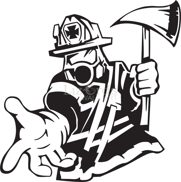 Наклейка пожарная машина