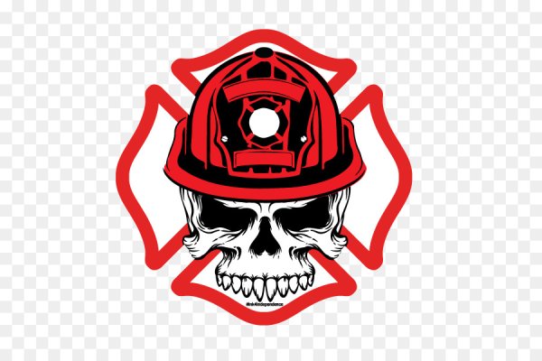 Череп в пожарной каске