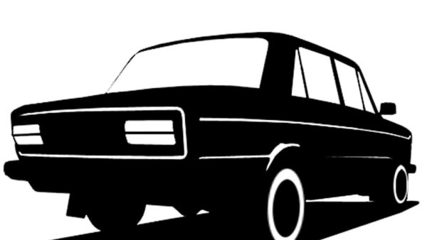 Стикер силуэт спереди ВАЗ 2106