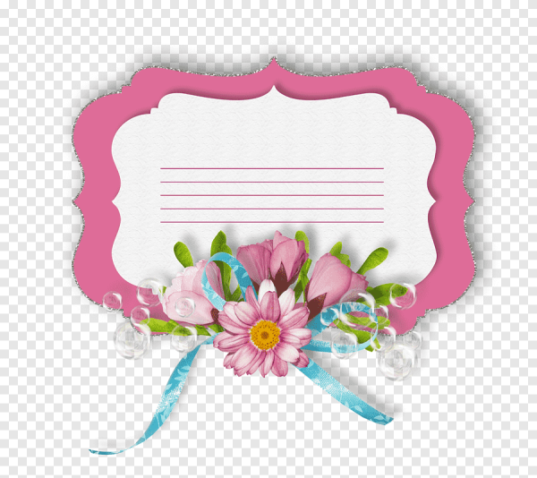 Этикетка с цветами