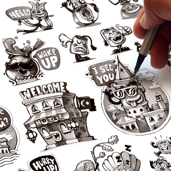 Эскизы стикеров