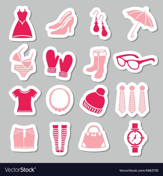 Наклейки с одеждой человеческой