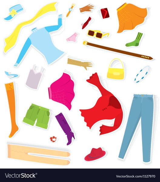 Бумажные Стикеры одежда