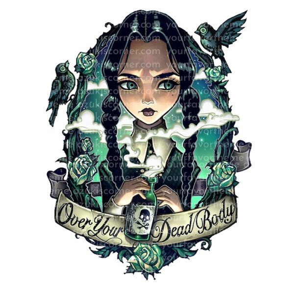 Венздей Аддамс рисунок