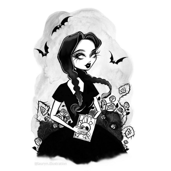 Венсдей Аддамс плакат