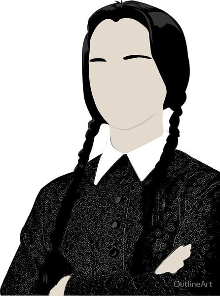 Уэнсдей Аддамс раскраска