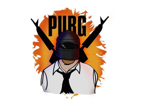 PUBG на белом фоне