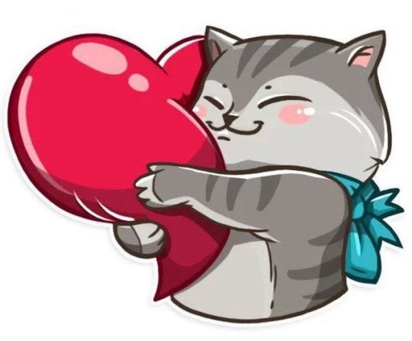 Смешной кот стикер