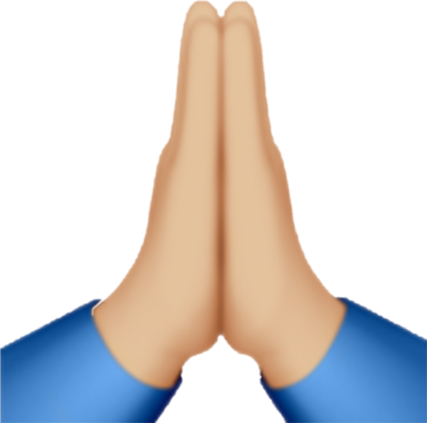 Смайлик руки молящегося