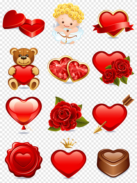 Наклейки на тему день Святого Валентина